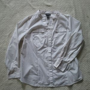 White work button up